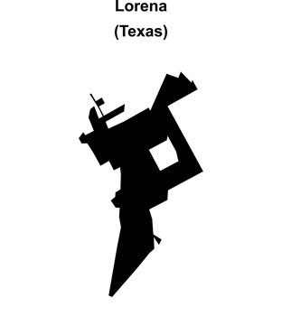 Lorena (Texas) blank outline map