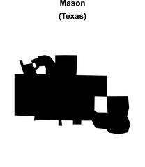 Mason (Texas) blank outline map