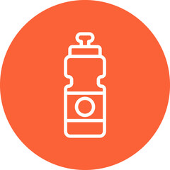 Water bottle single icon vector illustration