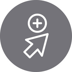 Zoom arrow single icon vector illustration