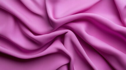 Obraz premium Soft pink fabric lies in gentle folds, illuminated by natural light, displaying its rich texture and flowing drapery that invites touch and admiration