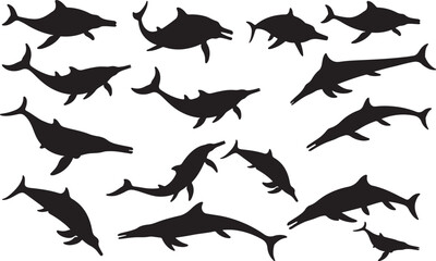 Ichthyosaur Silhouettes