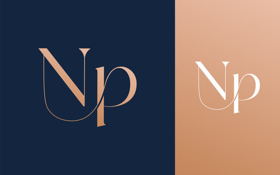 Initial letter NP PN logo design vector illustration for couple, wedding, and business