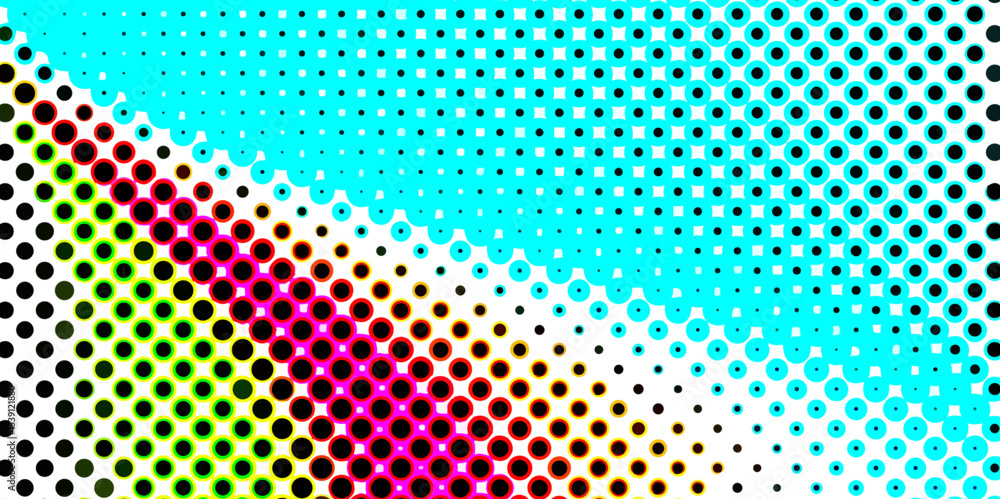 Fototapete abstract multi-colored halftone dots artistic design pop art pattern of geometric shapes colorful ba