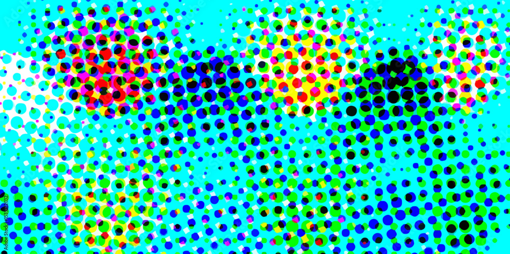 Fototapete abstract multi-colored halftone dots artistic design pop art pattern of geometric shapes colorful ba