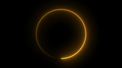 5 to 1 second modern digital countdown timer neon light style on black background,5 seconds simple countdown timer. Circle countdown timer 5 sec animation. - Powered by Adobe