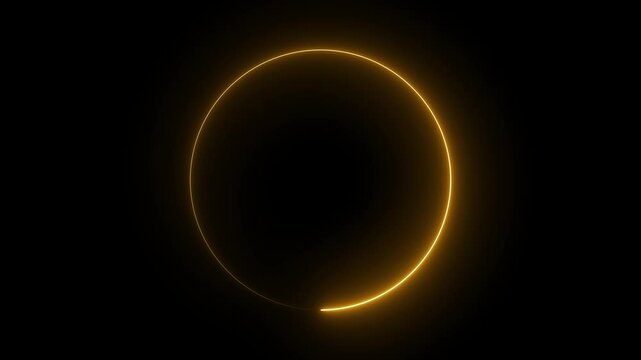 5 to 1 second modern digital countdown timer neon light style on black background,5 seconds simple countdown timer. Circle countdown timer 5 sec animation.