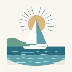yacht on the sea