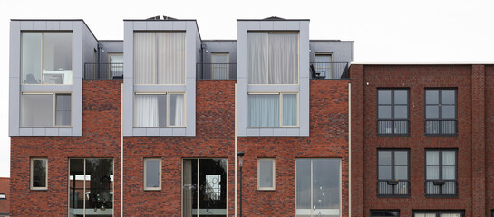 New modern residential buildings in the Vathorst district in Amersfoort.