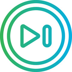 Play forward single icon vector illustration