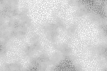 Trencadis wall texture. White abstract mosaic illustration. Vector background. Ceramic tile fragments.