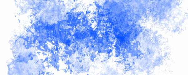 Blue watercolor splash. Vibrant Blue Watercolor Splash on White Background - Artistic Stain & Abstract Paint Stroke Vector	
