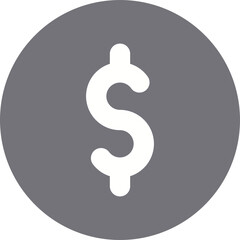 Dollar sign single icon vector illustration