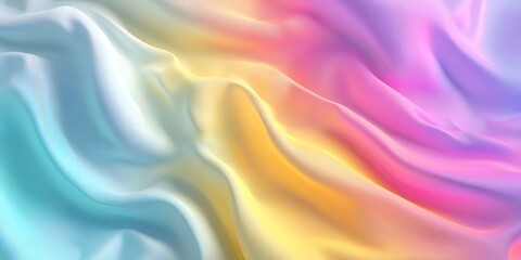 Obraz premium Abstract pastel background with flowing waves of color creating a smooth and dreamy texture effect