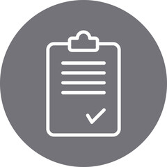 Clipboard single icon vector illustration