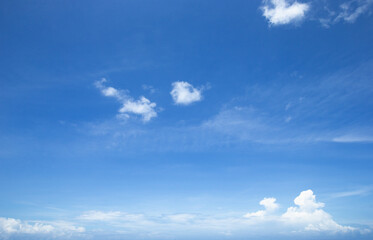 White clouds in blue sky