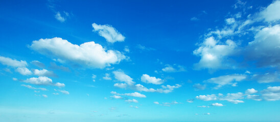White clouds in blue sky