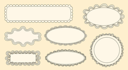 Obraz premium Elegant Decorative Frames Vintage Style Borders and Ornamental Labels for Design Projects