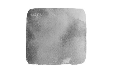 Abstract grey watercolor background isolated on a white