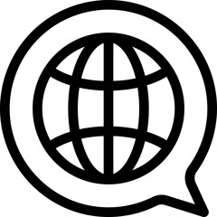 Global single icon vector illustration