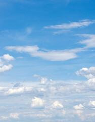 White clouds in blue sky