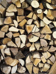 Stacked Firewood for Warm Winter