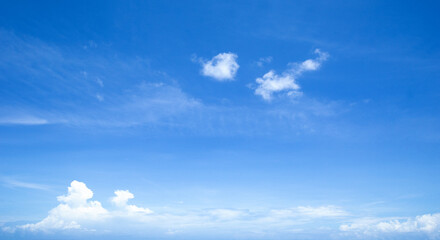 White clouds in blue sky