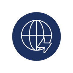World Energy icon vector