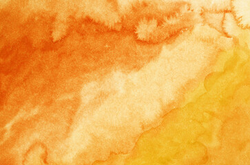 Abstract orange watercolor background texture