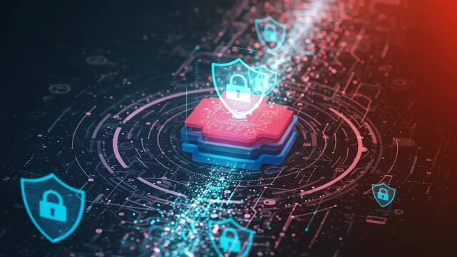 Abstract technology illustration showing protection concept
