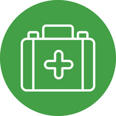 Obraz premium Medical box single icon vector illustration