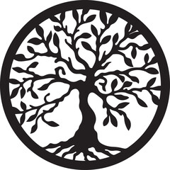 Symbolic Tree of Life design, perfect for wall art or logo.