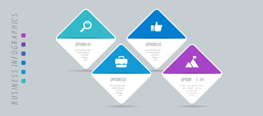 Horizontal progress bar featuring 4 arrow-shaped elements, symbolizing the four stages of business strategy and progression. Clean timeline infographic design template. Vector for presentation