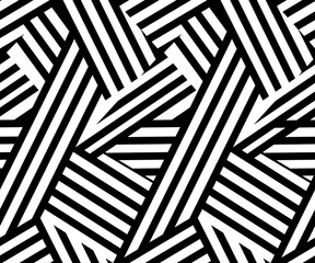 stock photo geometry tile abstract seamless pattern, black and white American design 