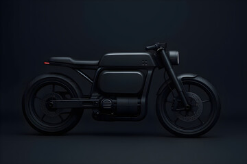 Motorcycle model on black background