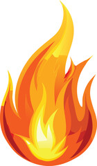 Fiery Flames  A Vivid Illustration of Burning Fire and Intense Heat