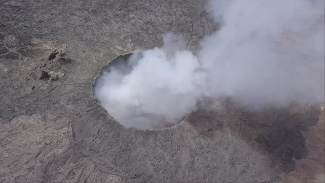 Erta Ale volcano Danakil Depression Ethiopia, eruption.