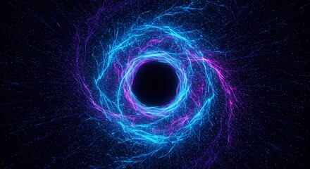 Abstract Cosmic Vortex A mesmerizing swirling nebula of vibrant blue and purple energy, creating a captivating portal to the unknown.