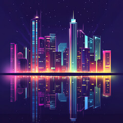 Naklejka premium Diverse AI-Generated Illustrations: City Skylines, Nature Landscapes, Farm Scenes, and Cozy Interiors