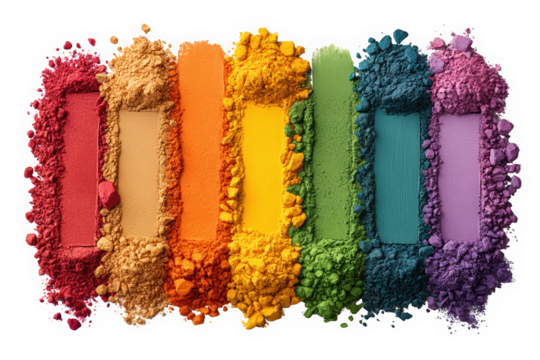 Colorful beads on white background