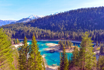 Der Caumasee in Flims, Kanton Graub&uuml;nden (Schweiz)