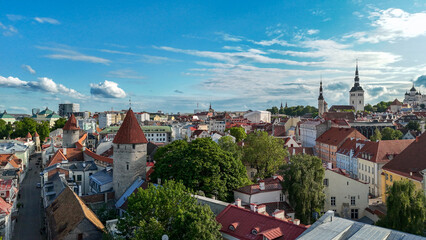 Fototapeta premium Scenic View of Tallinn Old Town, Estonia – Historic Cityscape