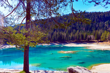 Der Caumasee in Flims, Kanton Graub&uuml;nden (Schweiz)