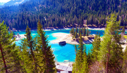 Der Caumasee in Flims, Kanton Graub&uuml;nden (Schweiz)