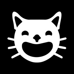 Smiling Cat Face with Open Mouth