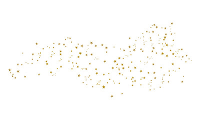 Yellow sparkling light effect isolated on transparent background. Glowing glitter sparks with magical dust particles. Christmas festive abstract pattern. Sparkle PNG. Bright glowing particles