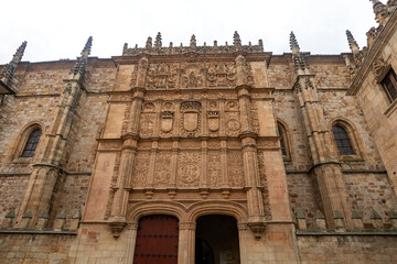 Fototapeta premium Plateresque façade of the University of Salamanca, Spain – one of the oldest universities in Europe