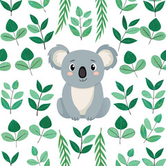 Koala and eucalyptus