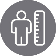 Height single icon vector illustration