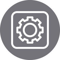 Settings single icon vector illustration
